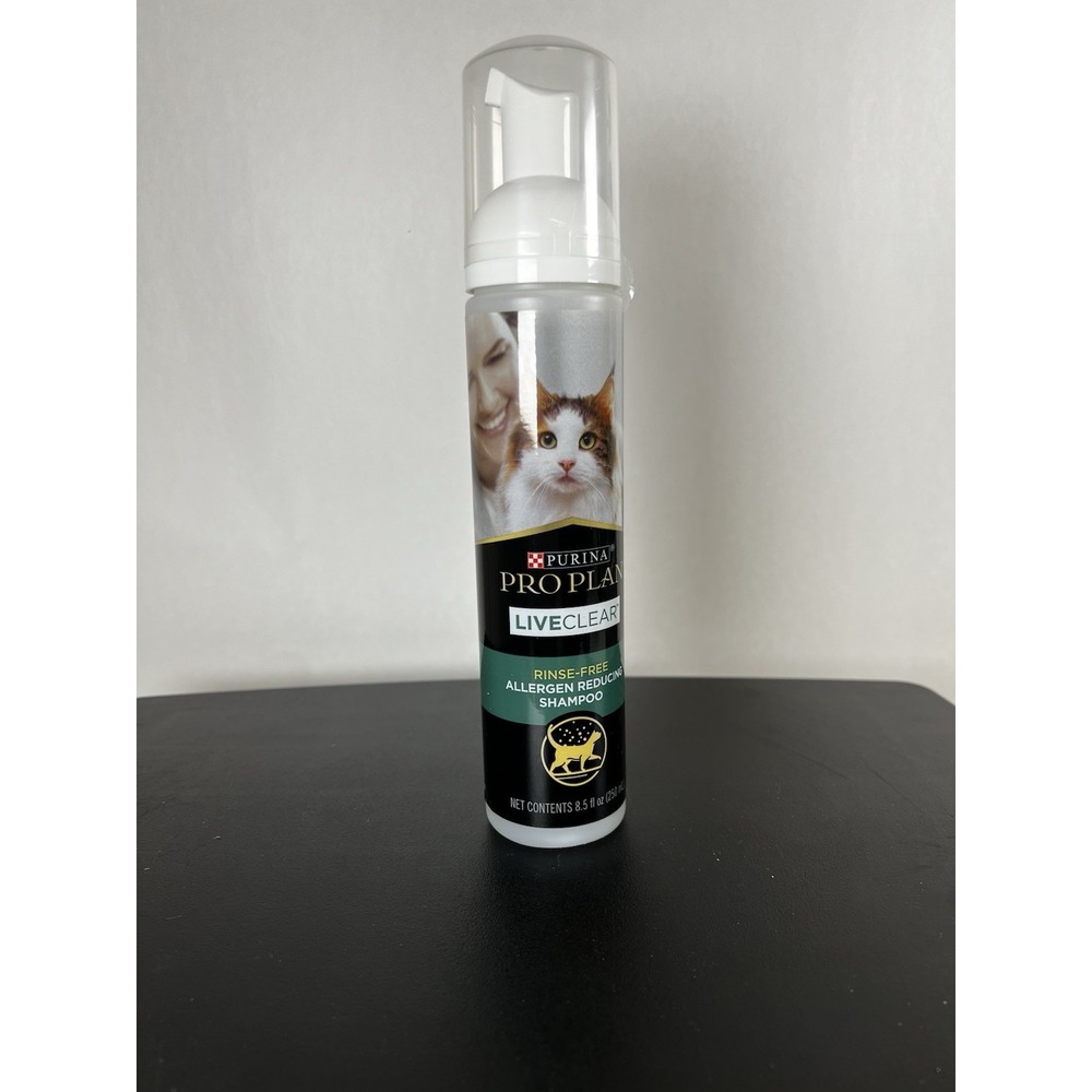 Purina LiveClear Rinse-Free Cat Shampoo Foam NEW